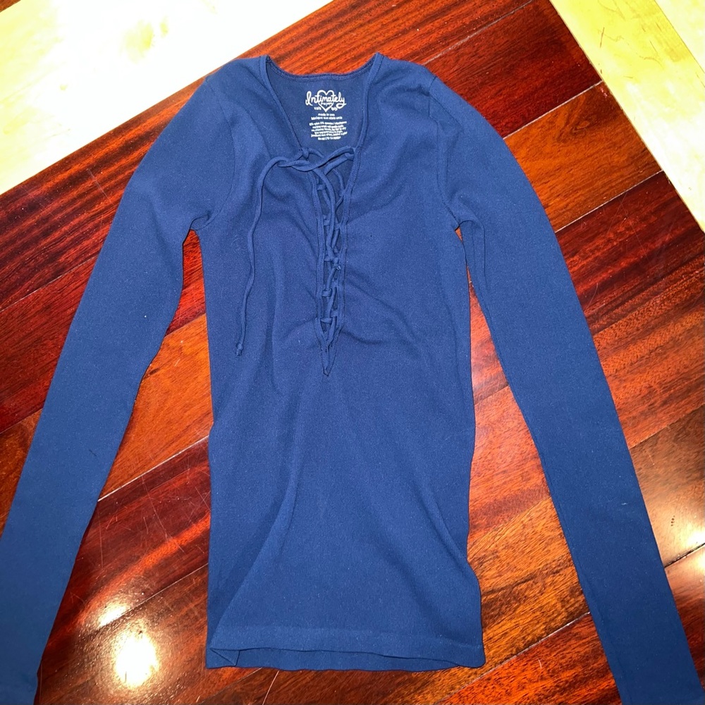 Free People Lace Up Long Sleeve